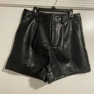 SHEIN leather shorts
